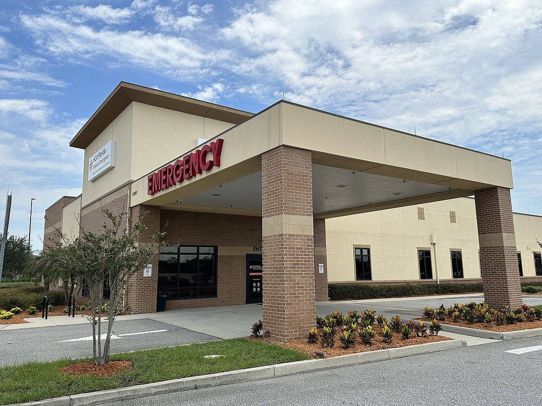 HCA Florida Healthcare has its main emergency department at its University Boulevard campus and three more in Northeast Florida, including this one (above) at 11850 Atlantic Blvd. It plans another in Arlington.