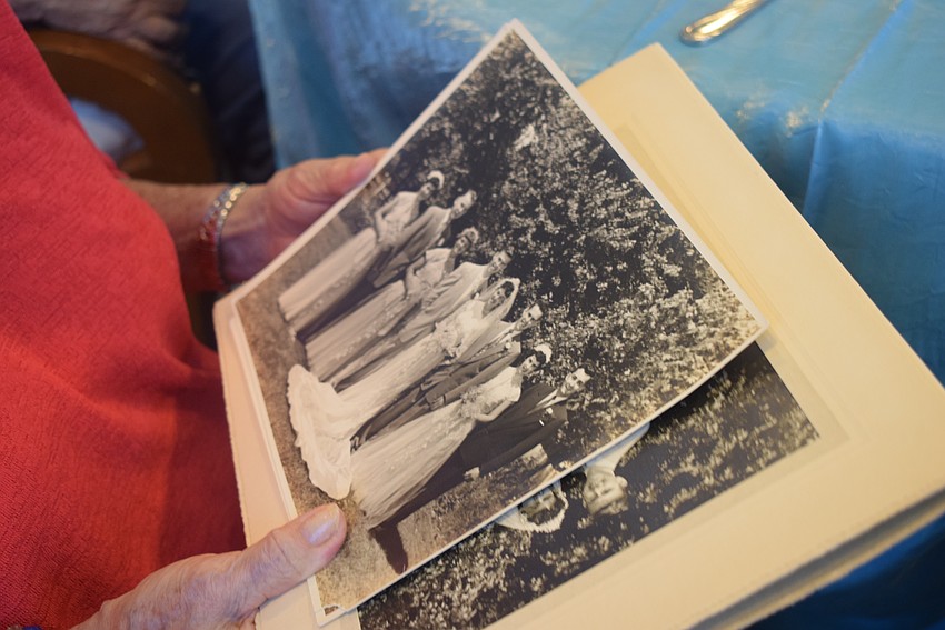 Shirley Martin reminiscing on her wedding day.