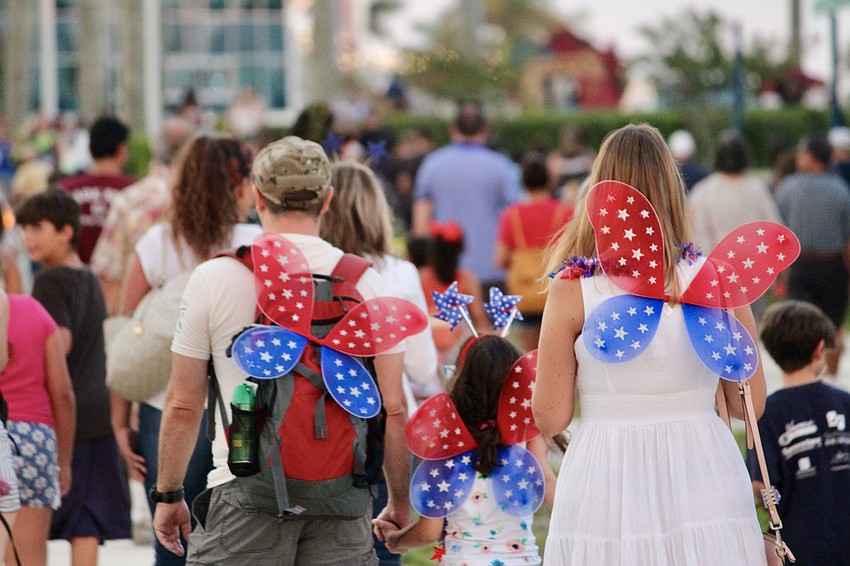 Thousands of people head to Nathan Benderson Park for the annual fireworks display.