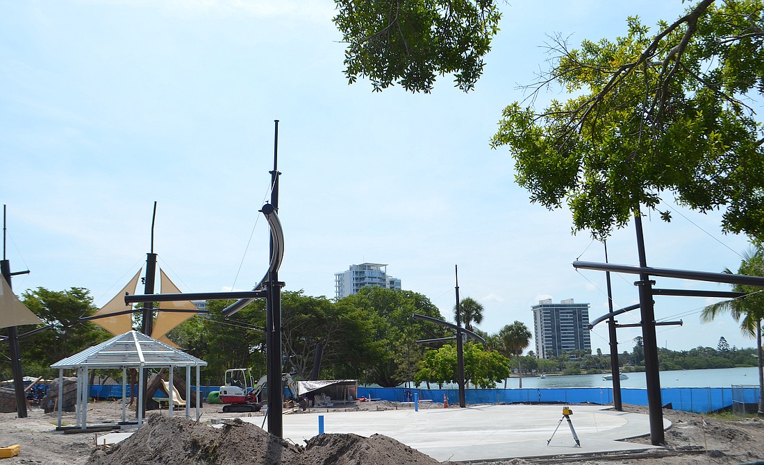 The new splash pad at Bayfront Park required a complete infrastructure rebuild.