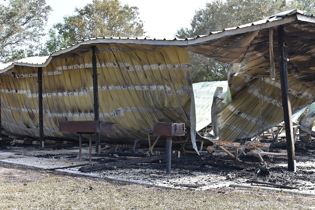 The Greenbrook Adventure Park pavilion was destroyed by fire shortly after midnight Wednesday. Cause of the fire is under investigation.