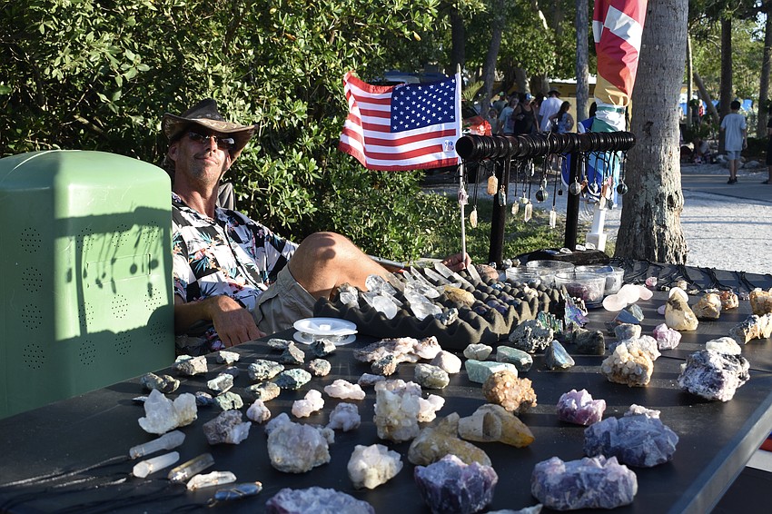 Sarasota resident Shasta Nikko showcased and sold the gemstones he has collected in locations including Arizona and New Mexico.