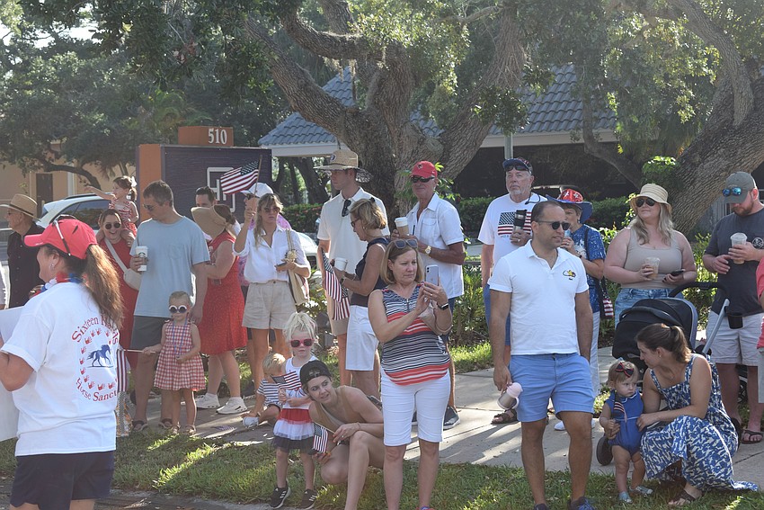 People enjoying Longboat Key's 2023 Freedom fest parade