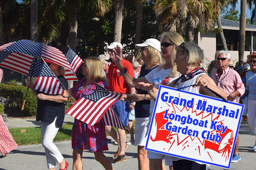 Longboat Key Garden Club led Longboat Key's 2023 Freedom fest parade as the Grand Marshal.