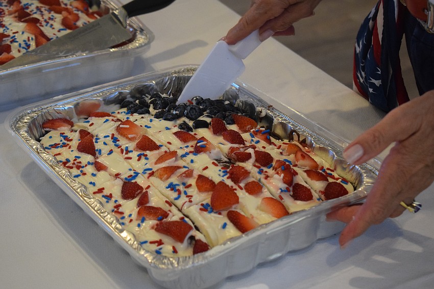 Carol Pacheco made delicious Fourth of July themed cakes for the Longboat Harbour Fourth of July party.