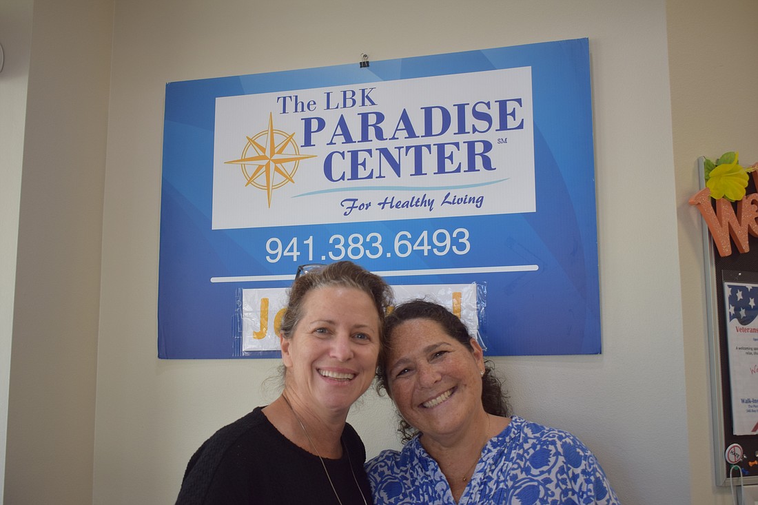 Suzy Brenner and Amy Steinhauser at The Paradise Center.