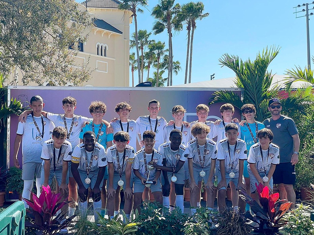 The Braden River Soccer Club's 2008 Boys Premier Team will play in the ECNL Regional League Finals in Norco, California.