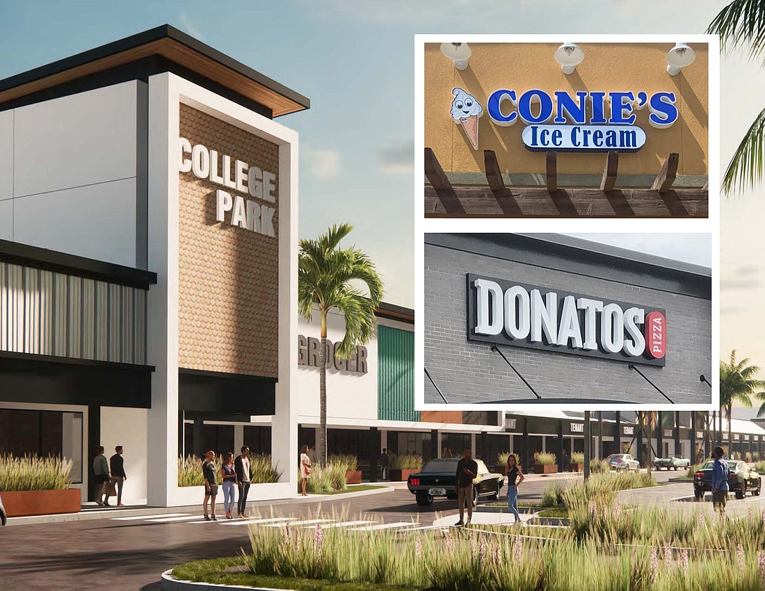 Conie's Ice Cream and Donatos Pizza are planned for College Park, the redeveloped Town & Country Shopping Center in Arlington.