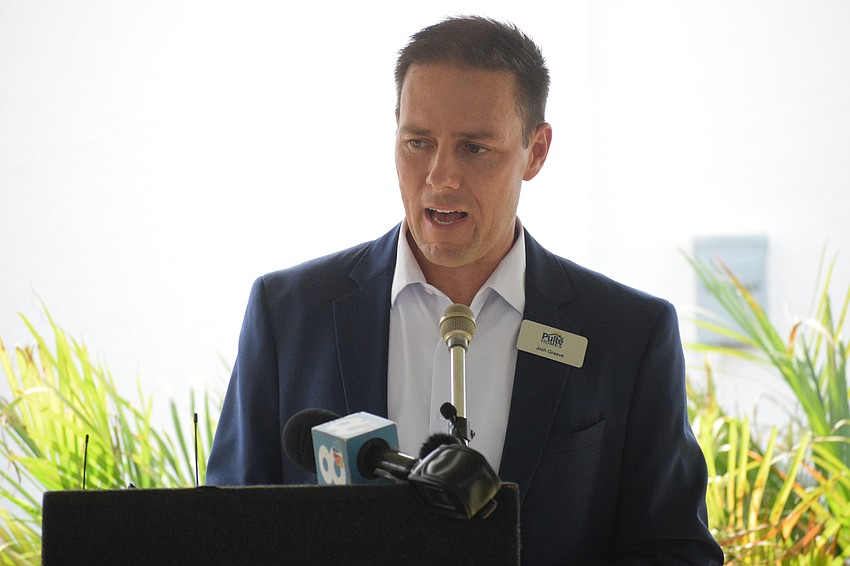 Josh Graeve, the Pulte Southwest Florida Division president, says the Gaytan home in Sapphire Point of Lakewood Ranch is the 77th home for PulteGroup’s Built to Honor Program.