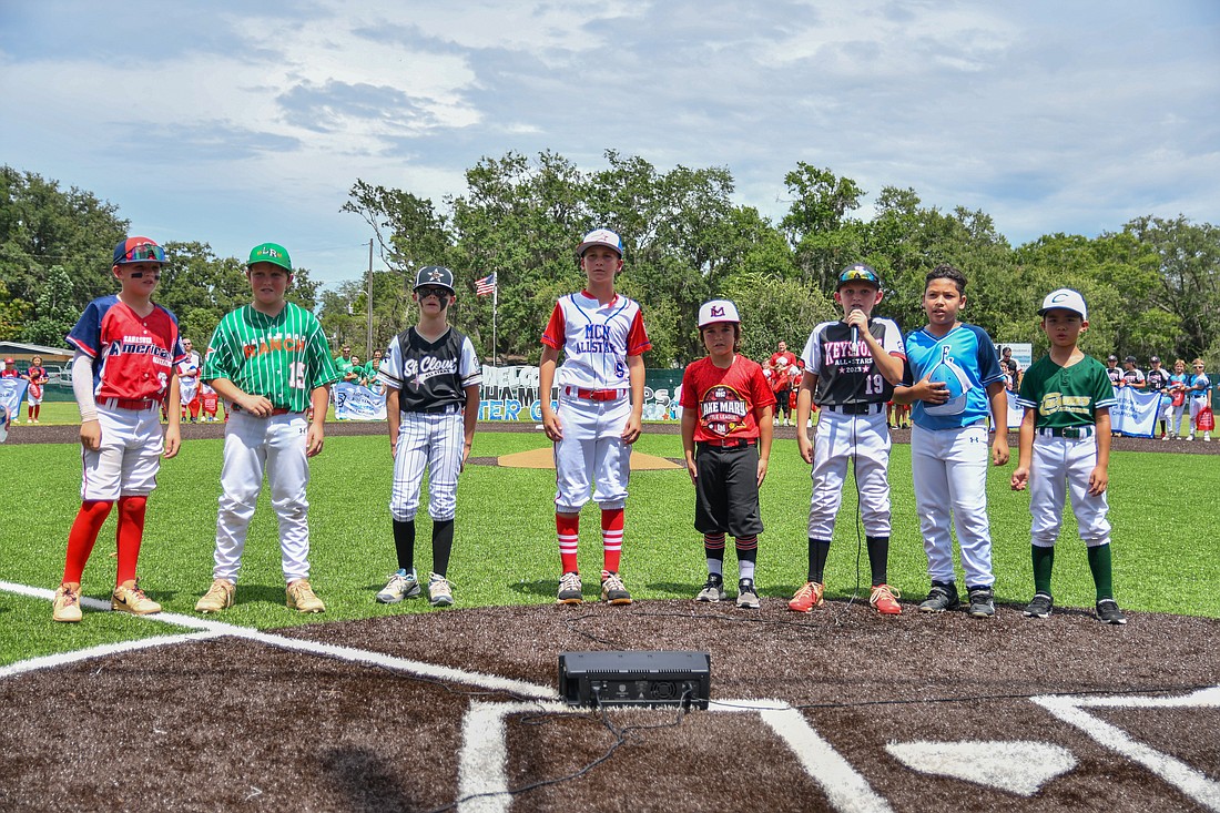 One Little League player from each participating team was chosen to recite the Little League Pledge.