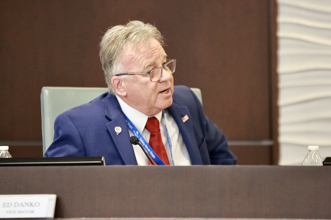 Palm Coast Vice Mayor Ed Danko voted against both using the rolled-back rate as the maximum and implementing the franchise fee. Photo by Sierra Williams