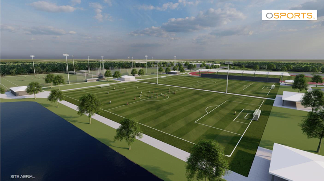A rendering of the proposed 15-field community sports facility and training site in Northern St. Johns County.