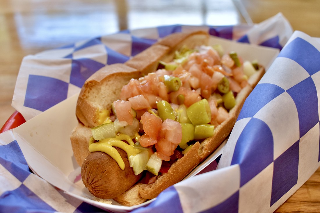 The vegan version of the Chicago Hot was ranked among the country's top 10 vegan hotdogs for Summer 2023.