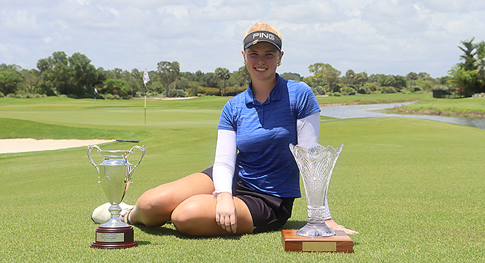 Alexandra Gazzoli won the Florida State Golf Association’s Women’s Amateur Stroke Play Championship on July 9 at TPC Treviso Bay in Naples. Courtesy photo by the Florida State Golf Association.
