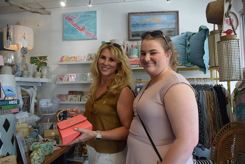Ashley and Christine Miller at Driftwood Beach Home and Garden during Summer Night Out