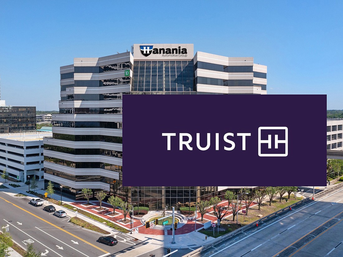 Truist plans to move into the fifth floor of the Hanania Building at 1200 Riverplace Blvd. on the Downtown Southbank.