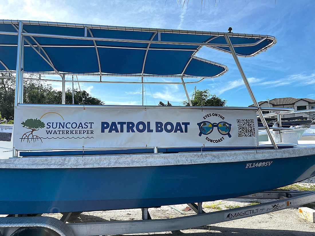 The Florida Suncoast Waterkeeper patrol boat was purchased thanks to a grant from the William G. and Marie Selby Foundation.