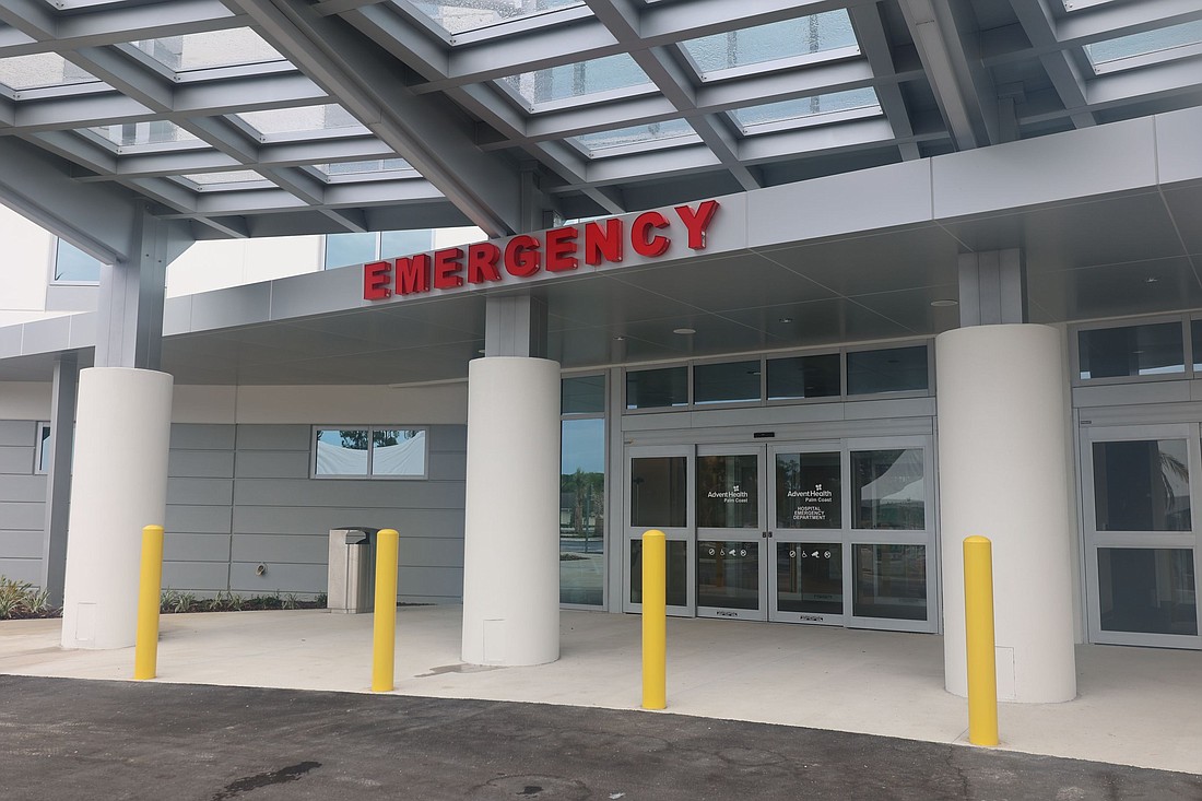 AdventHealth Palm Coast Parkway's Emergency entrance. Photo courtesy of AdventHealth