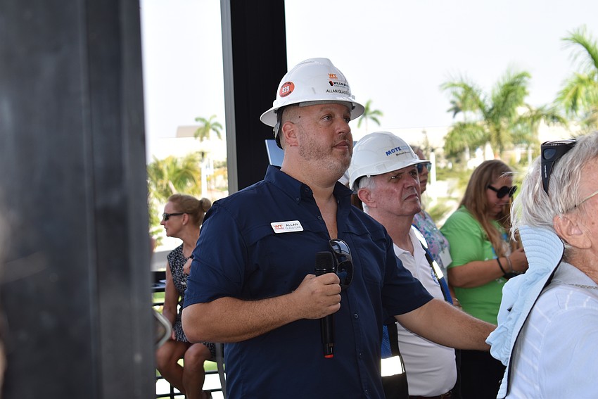 Allan Gladstone of Whiting Turner explained the task to those who attended a Mote press conference at PopStroke.