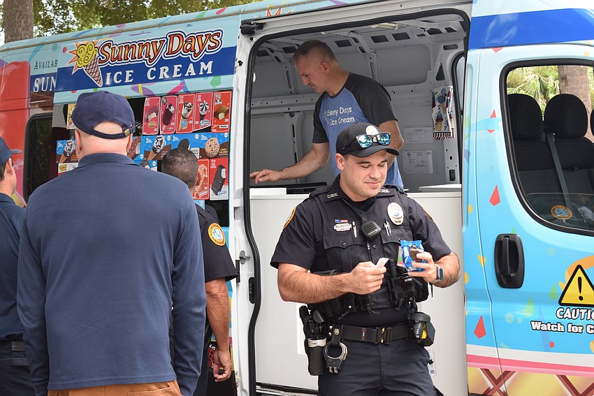 Sunny Days Ice Cream provides ice cream for the Longboat Key Police and Fire Department.