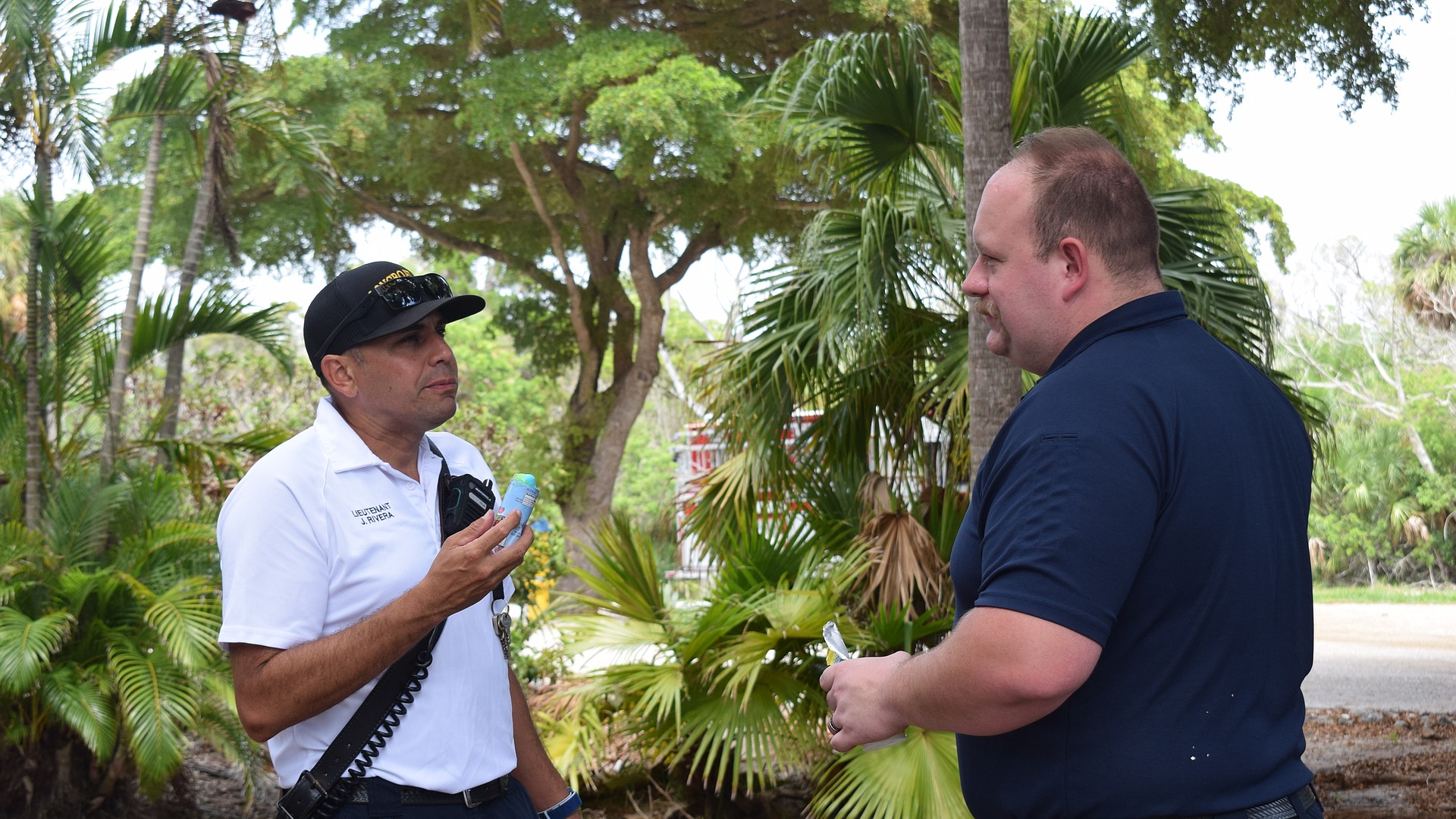 Longboat Key first responders enjoy ice cream provided by Rotary Club