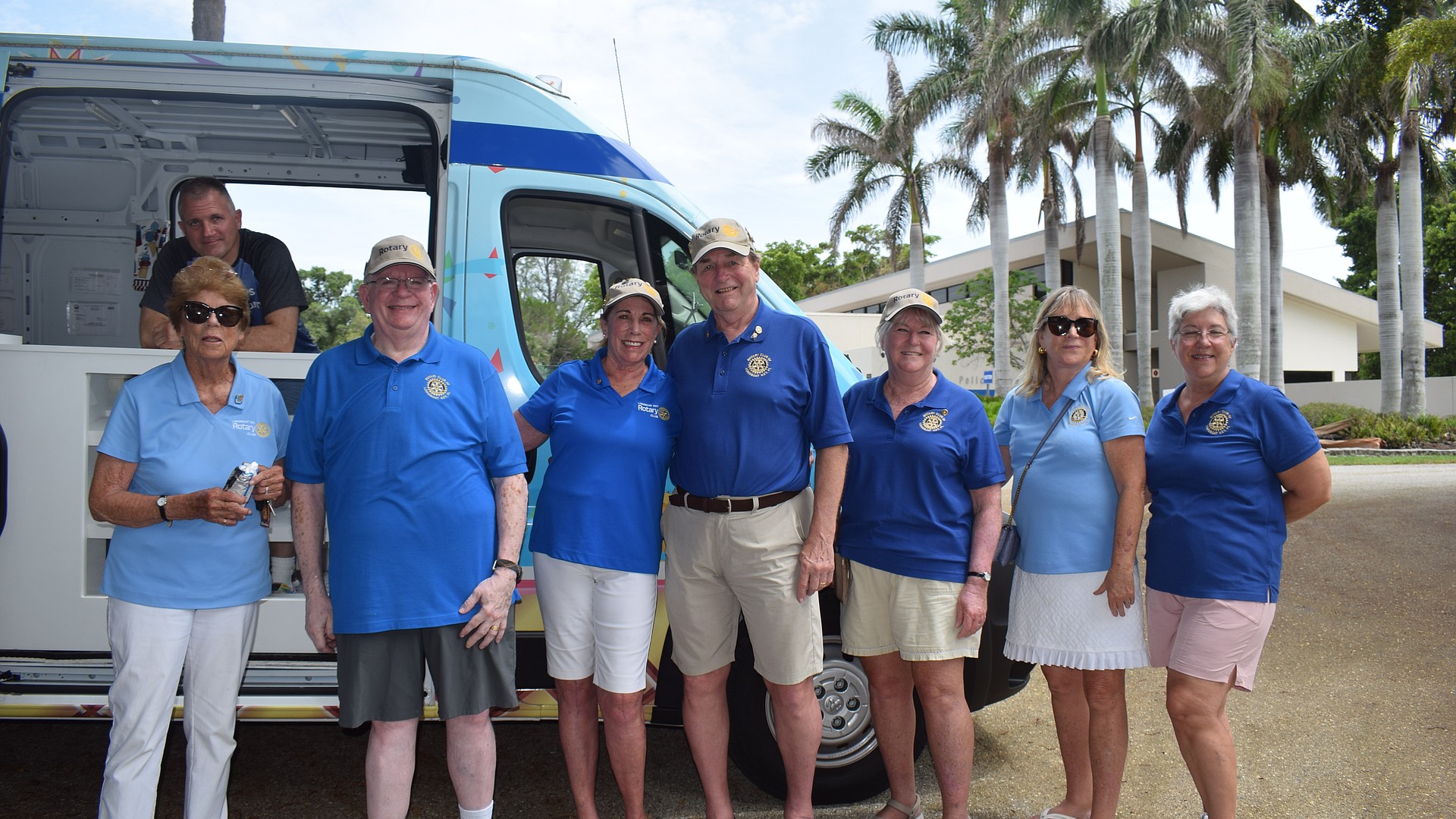 Longboat Key first responders enjoy ice cream provided by Rotary Club