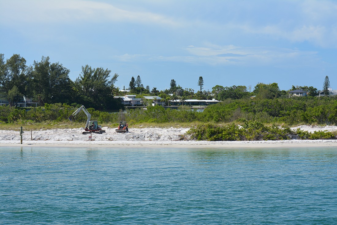 The Greer Island Spit Management Project began with clearing necessary vegetation the week of July 24.