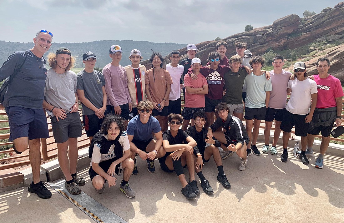 While in Colorado for the NPL Finals, the Lakewood Ranch Chargers U16 boys team went on hikes near Red Rocks.