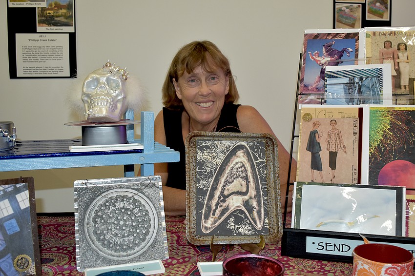 Artist Amy Zeusler sells items including cards and jewelry
