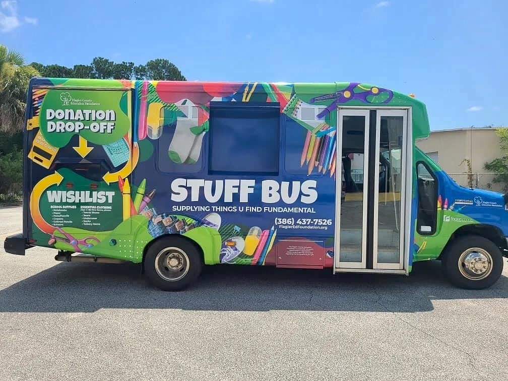The Flagler County Education Foundation's Stuff Bus collects supplies for students and teachers for back to school and throughout the school year. Courtesy photo
