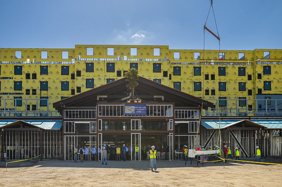 Vertical construction of the Great Wolf Lodge South Florida is complete.