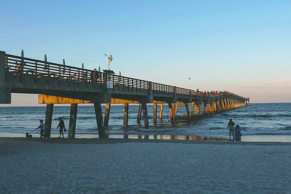 The Jacksonville Beach Pier reopened in 2022 after being damaged by Hurricane Matthew in 2016 and Hurricane Irma in 2017.