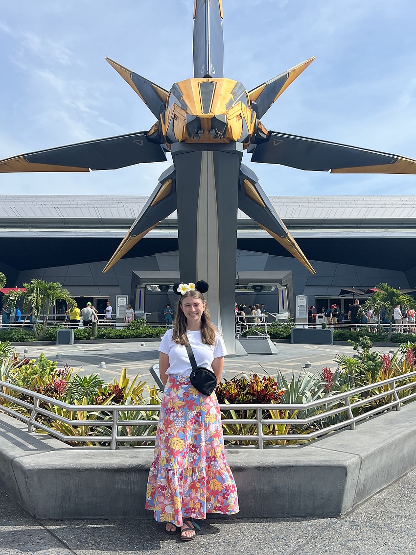 Amanda Belmont, a music teacher at Lakewood Ranch Preparatory Academy, travels around the world at Epcot at Disney World.