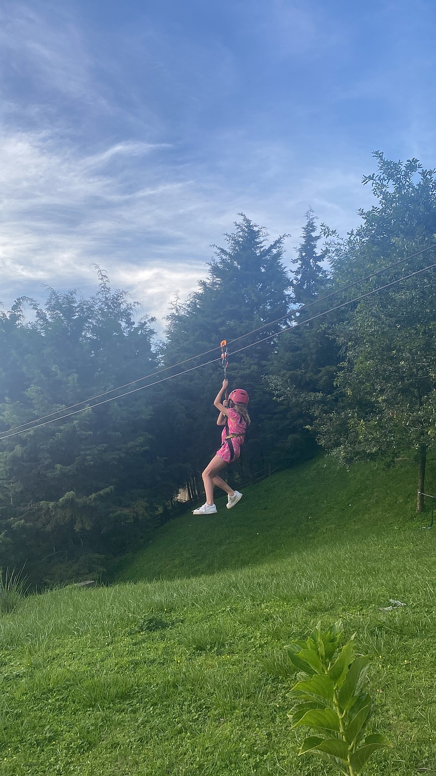 Daphne Dubray, a fifth grader at Lakewood Ranch Preparatory Academy, zips lines in Guatemala.