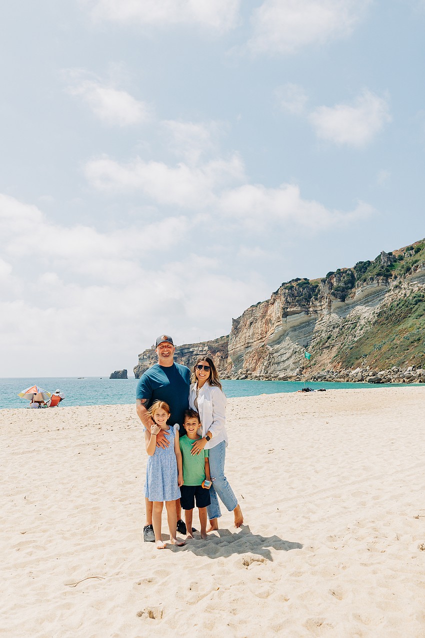 Emersyn Torres, a second grader at Lakewood Ranch Preparatory Academy, enjoys the beaches of Portugal with her parents, Jonathan and Caitlyn, and her brother Maverick, who is in kindergarten.