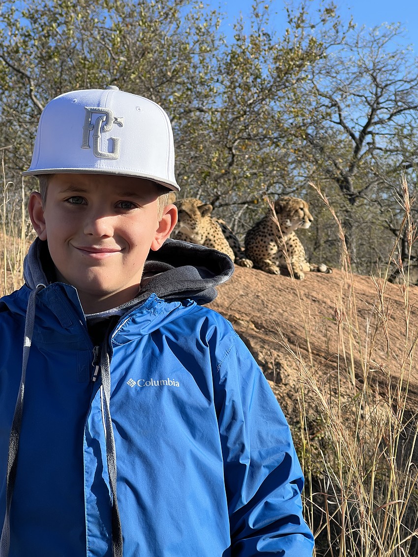 Keegan Danahy, a sixth grader at Lakewood Ranch Preparatory Academy, visits the Karongwe game preserve in South Africa.