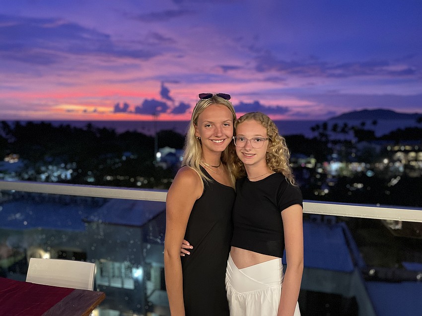 Ellie Niemann and her sister, Taylor Niemann, who is a freshman at Lakewood Ranch Preparatory Academy, vacation in Costa Rica with friends.