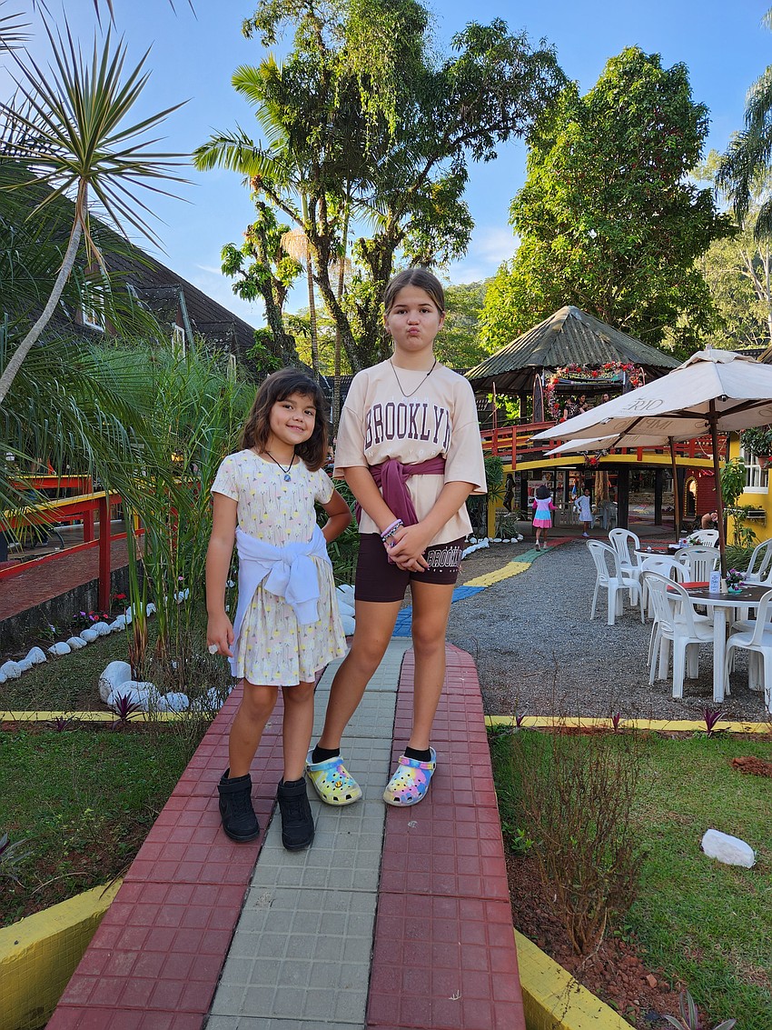 Angelina Castro and her sister Valentina Castro, who is a sixth grader at Lakewood Preparatory Academy, visit Penedo in Brazil.