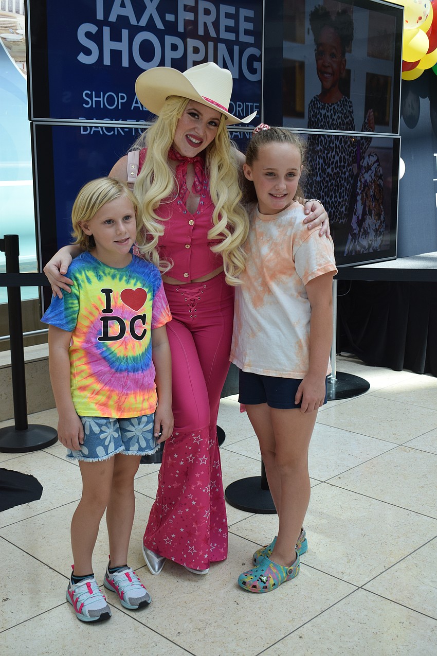 Lakewood Ranch's Peyton Brown and Abrianna Williams meet Barbie.