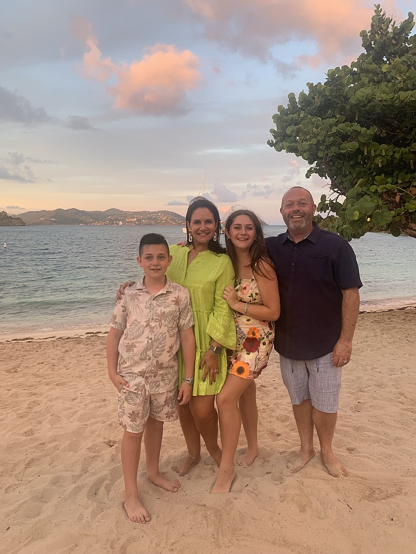 Ty Dinerstein enjoys a family vacation to St. Thomas Virgin Islands with his mother, Christine, sister, Charlotte, who is a freshman at Lakewood Ranch Preparatory Academy, and his father, Aaron.