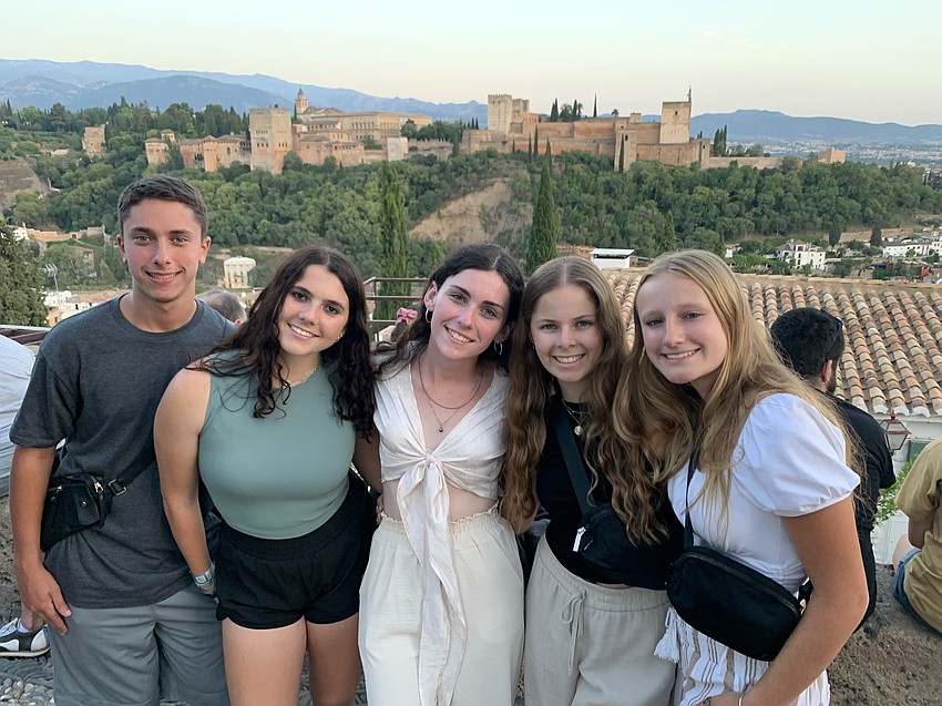 Lakewood Ranch High School students Kyle Dorn, Jenna Lubrino, Ainsley Owens, Sydney Nolin and Tess Lippincott travel to Alhambra, Granada, Spain.
