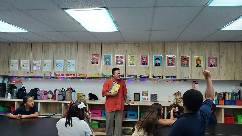 Suncoast School for Innovative Studies art class led by Mr. Tippett