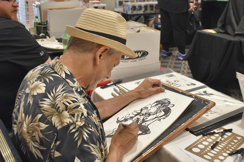 Legion of Super-Heroes and The Flash comics artist Greg LaRocque, from Baltimore, Maryland, creates a new drawing.