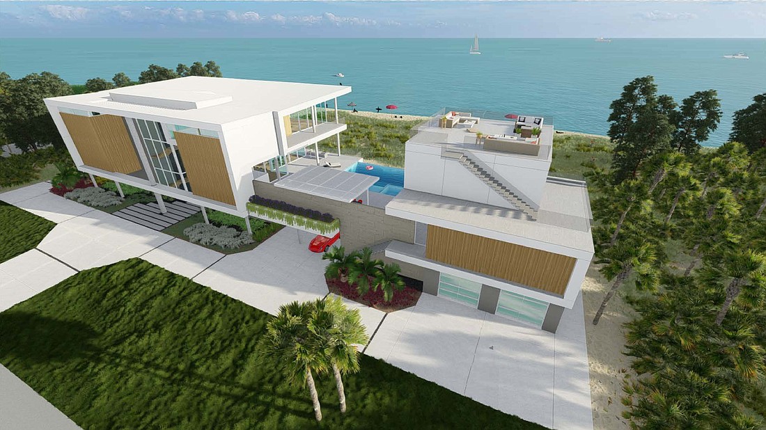 A new home at 3515 Gulf of Mexico Drive is one of the properties listed as new construction for 2023, valued at $6.5 million.