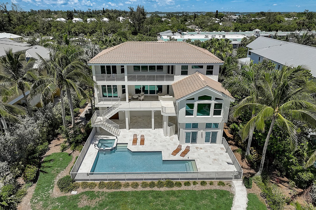 A view from the back of 6877 Gulf of Mexico Drive, which sold Aug. 18, 2023, for $9.45 million.