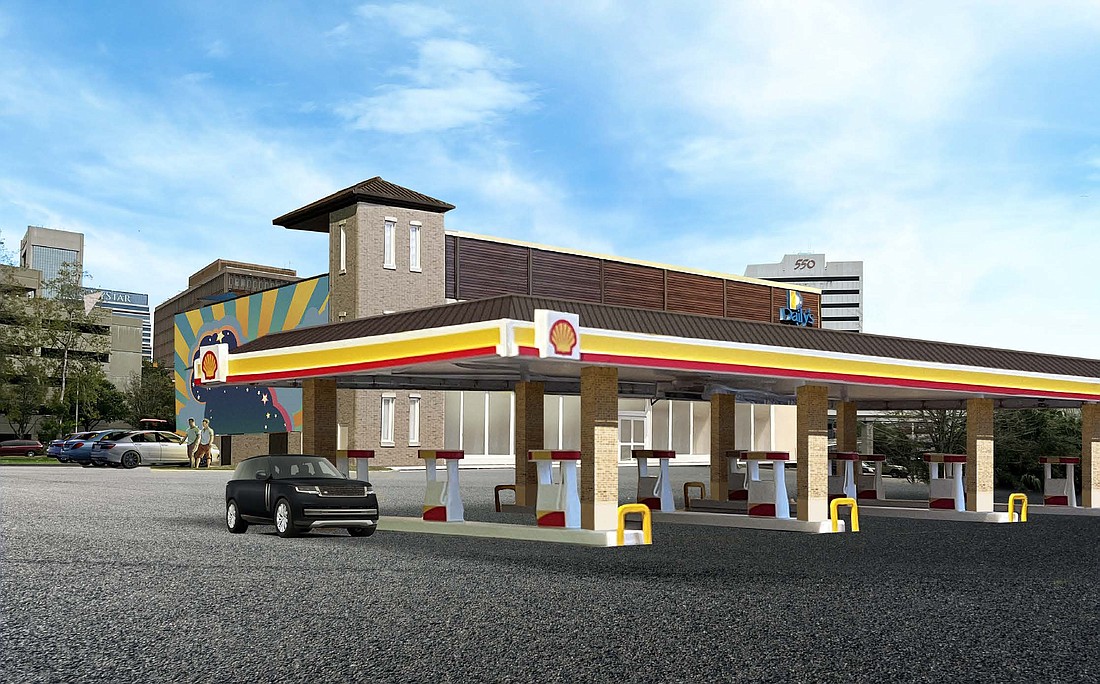 First Coast Energy L.L.P. is planning a two-story, mixed-use Daily’s project in LaVilla that will feature a rooftop bar, restaurant, neighborhood market and 16 fuel pumps.