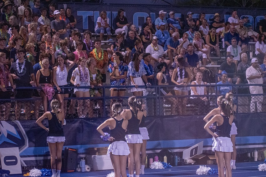 The students at the ODA-Berean Christian football game wore luau-themed clothes.