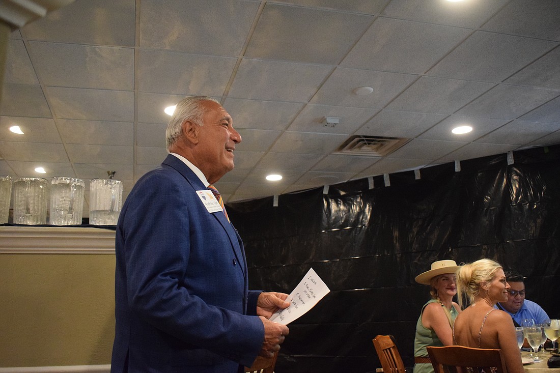 Andrew Vac moderates introductions from business owners at Networking at Noon.