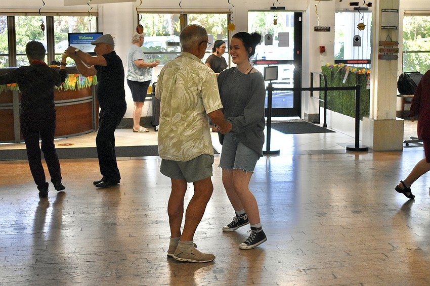 Mike Kanozsay dances with Maryn McLean.