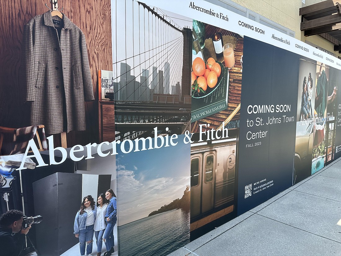 Abercrombie & Fitch is building-out a 4,481-square-foot space in a return to St. Johns Town Center.